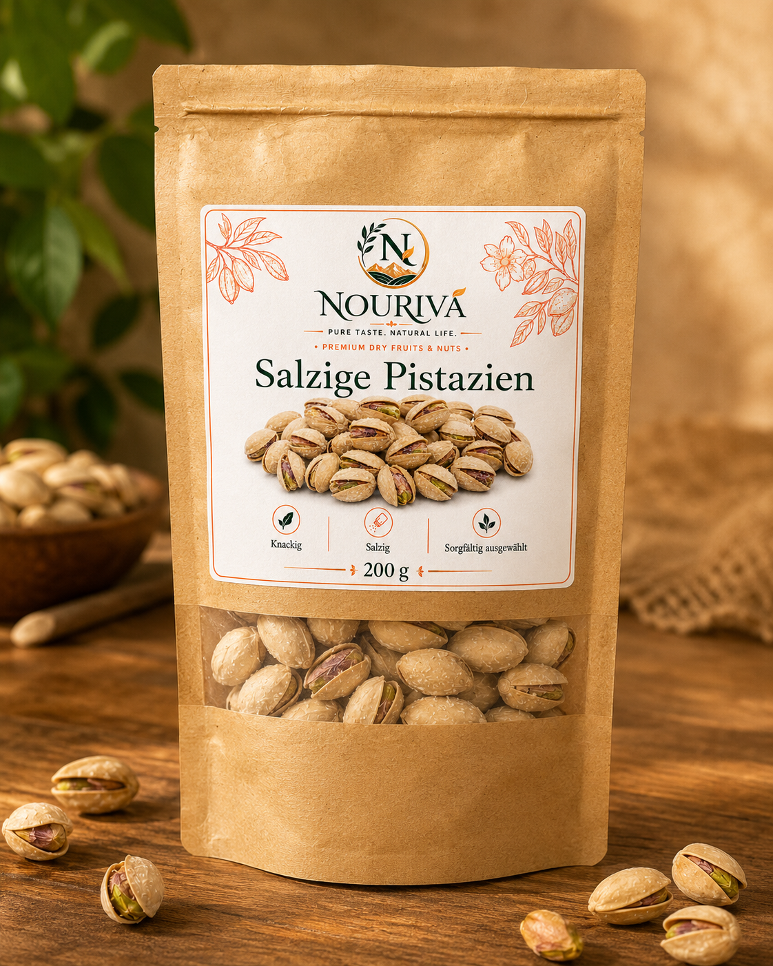Salzige Pistazien
